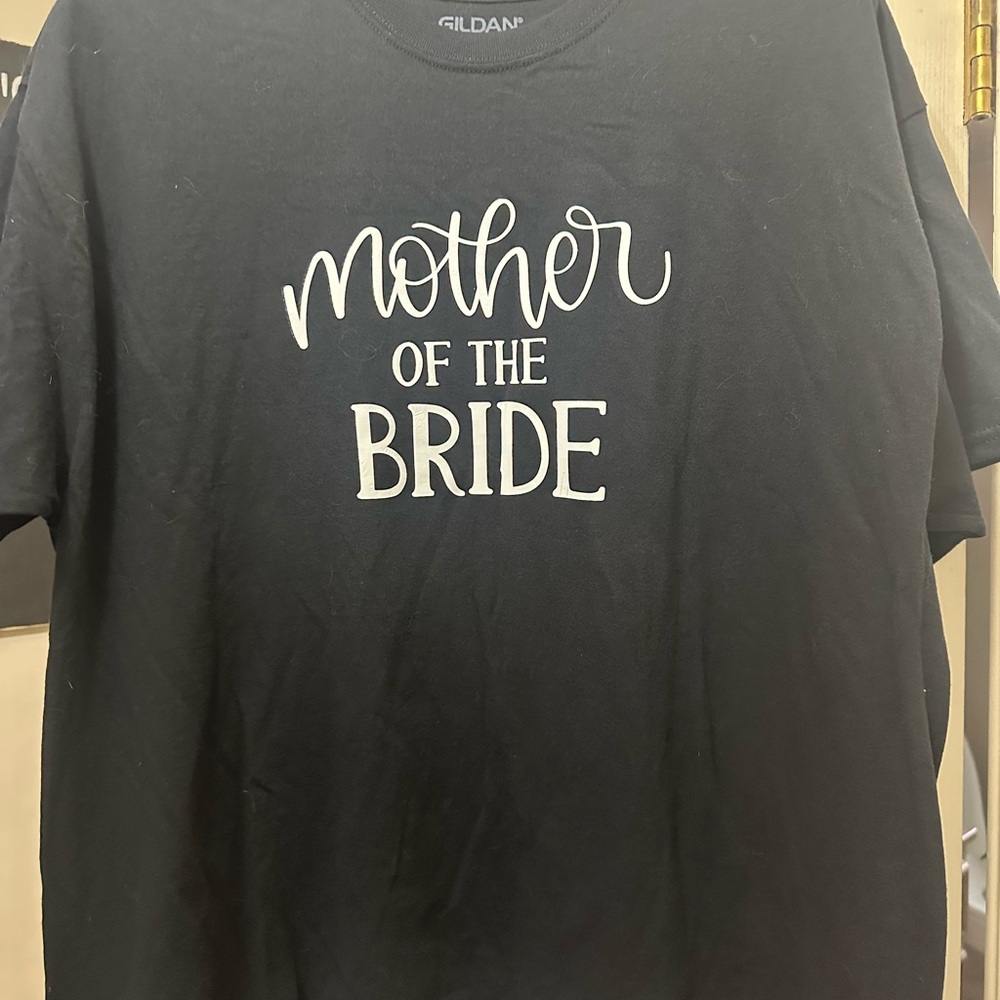 Mother of the Bride 2XL t-shirt AND matching tote. Black NWOT